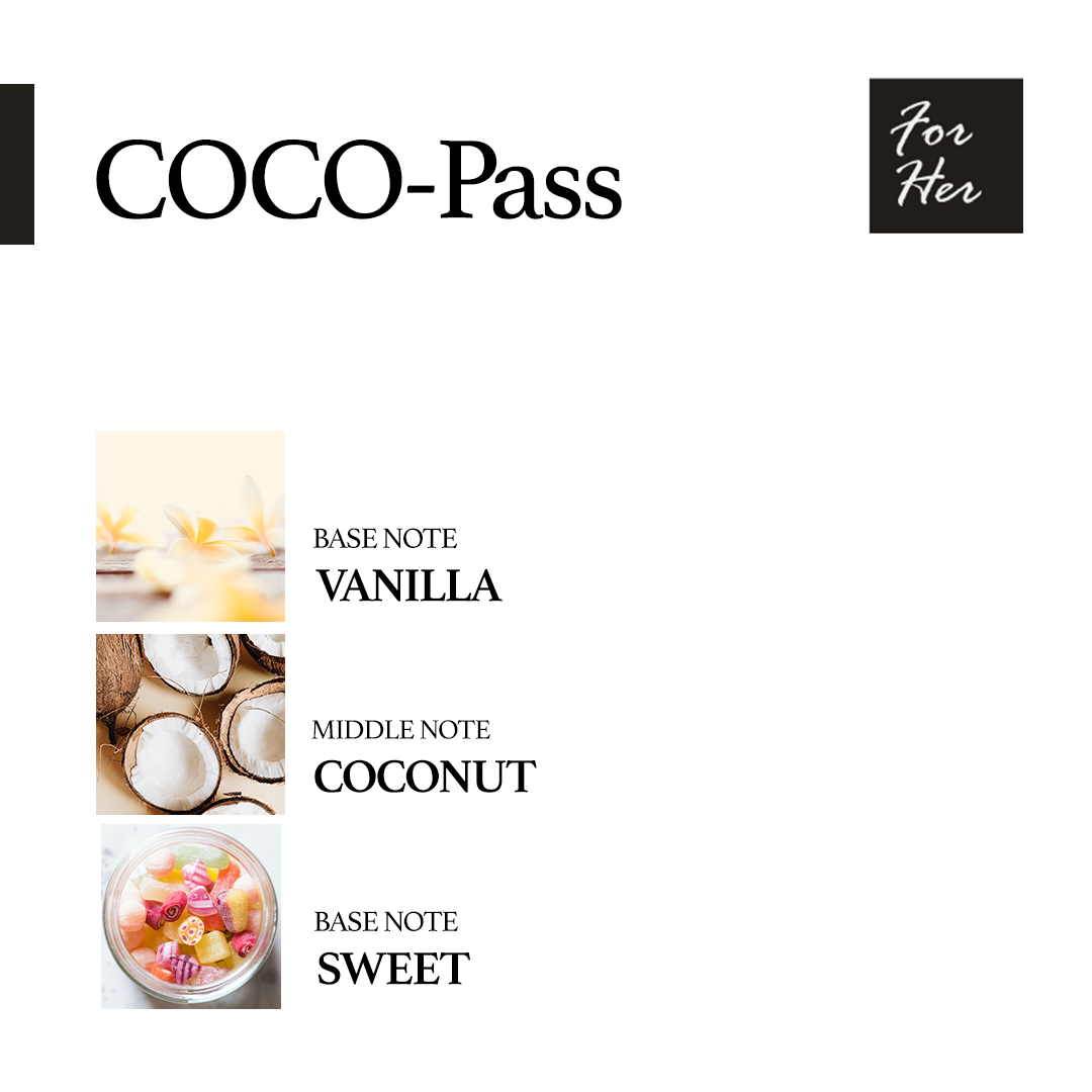 COCO-Pass Perfume – عطر نسائي بجوز الهند والفانيليا | رائحة حلوة فاخرة
