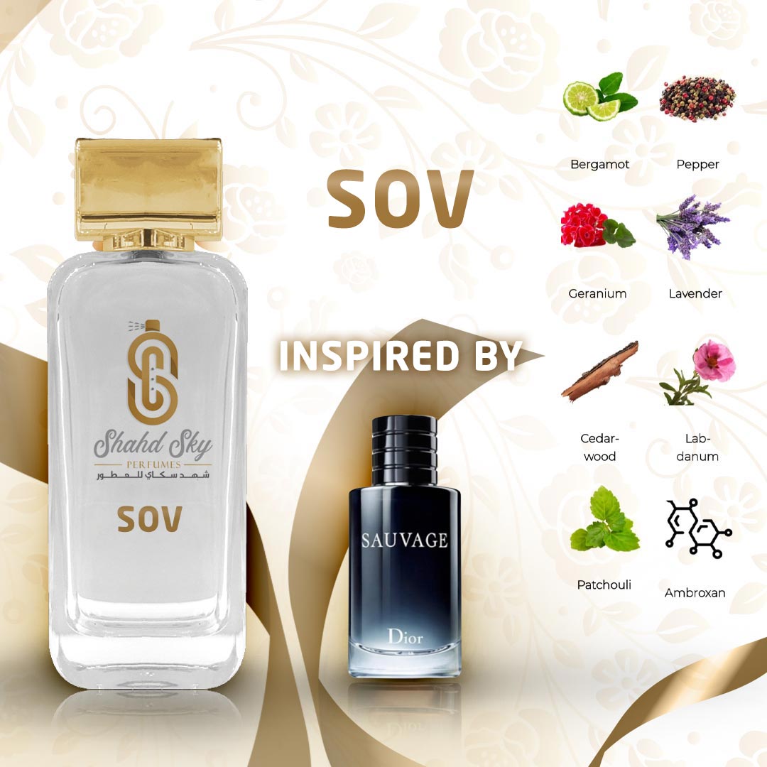 عطر SOV – مستوحى من Sauvage | عطر رجالي منعش بثبات عالي وفوحان قوي